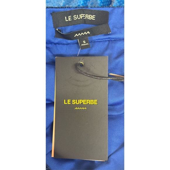 Le Superbe Sequin Pencil Skirt in Blue NWT Size Small - Picture 9 of 10